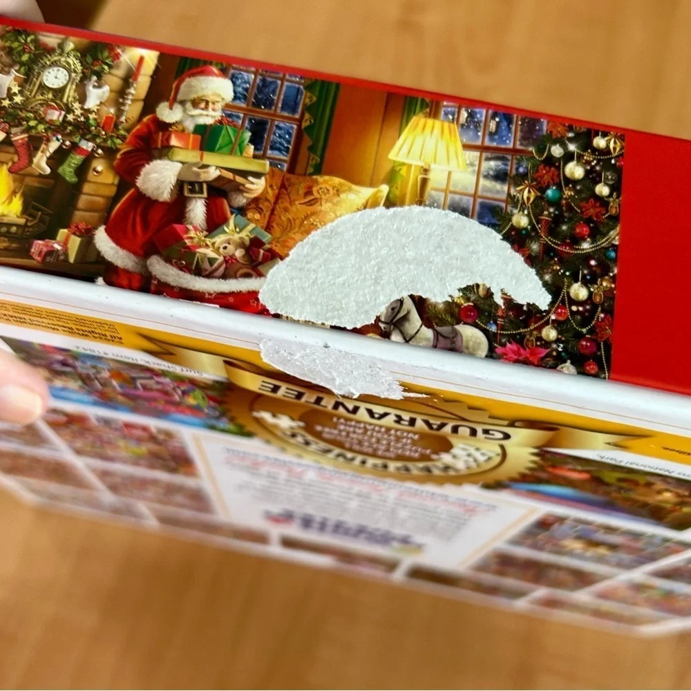 White mountain puzzle Christmas Santa delivering gifts 500 pieces toys complete